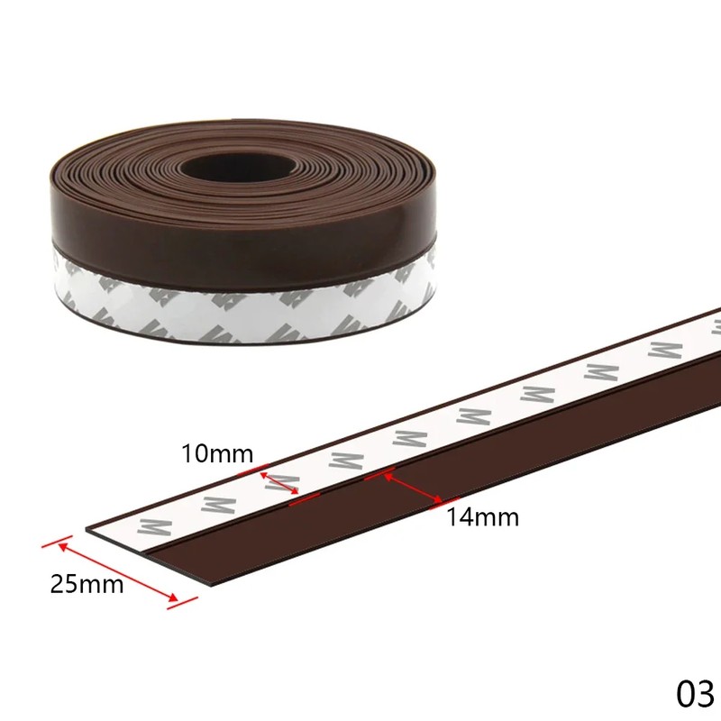 Self-Adhesive Door & Window Sealing Strip for Home – 25mm