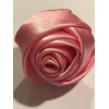 Unbranded Rose Shaped Lapel Stud Pin - Bright Pink Silky