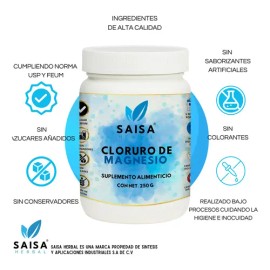 Cloruro De Magnesio Usp 250 G Saisa Herbal Sabor Amargo