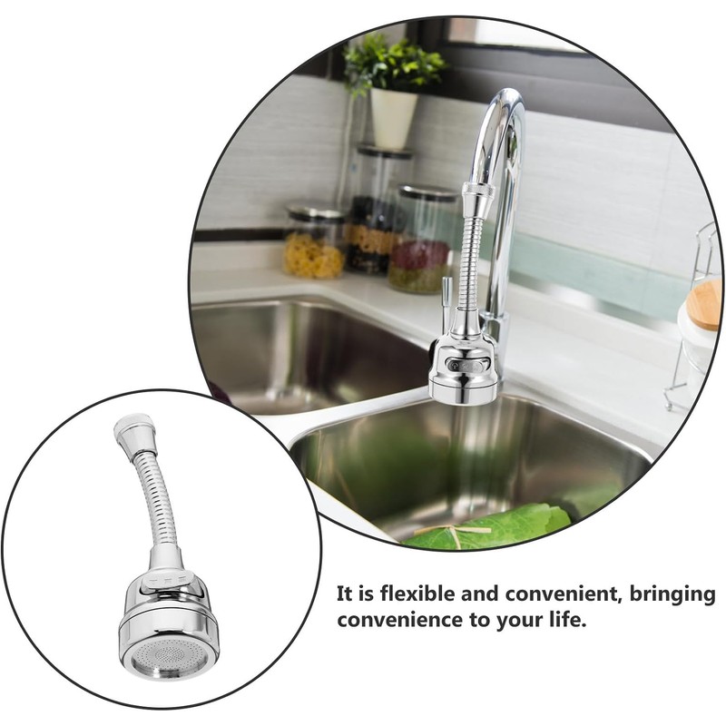 Extensor de Grifo Giratorio Plata, para Fregadero de Cocina
