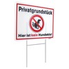 Goodvia Privatgrundstück Kein Hundeklo Sign, 32 x 24 cm, Hartschaumplatte