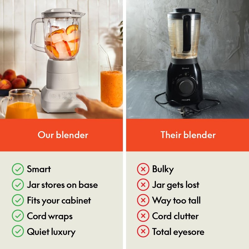 bella 10 Speed Countertop Blender, Juicer & Smoothie Maker, Fits-anywhere™