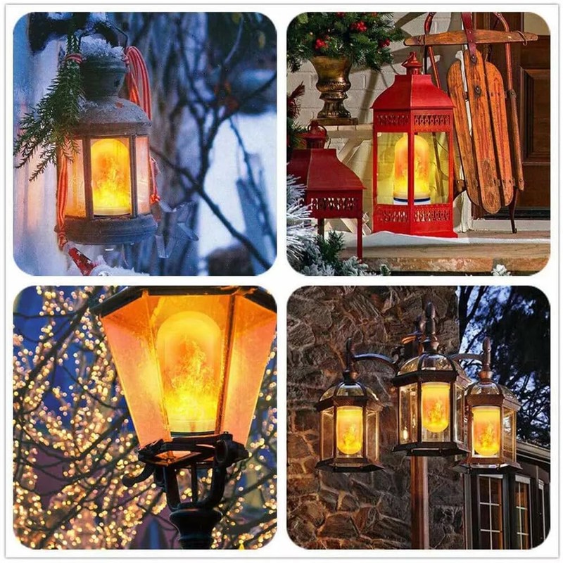 SZXJY Upgraded LED Flame Light Bulbs, 4-Mode Flickering Light Bulbs