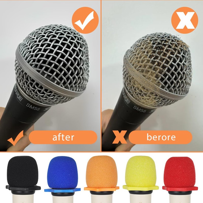 Pack of 5 Foam Replacement Windscreen for Microphone and Headset,