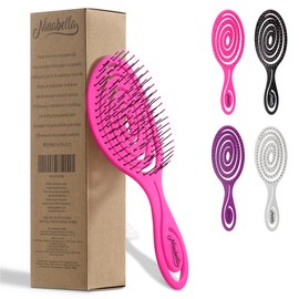 Ninabella spiral hairbrush neon pink