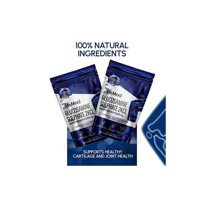 Glucosamine Sulphate 2KCl 1000mg 60 Capsules Joint Health Support