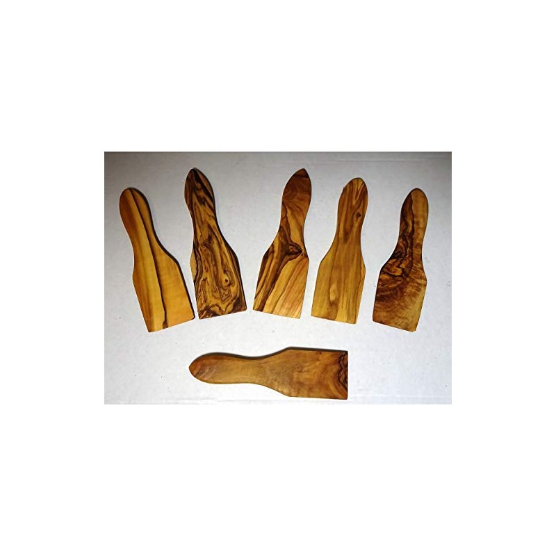 6 stylish Raclettespachtel Raclette Scraper Made of Olive Wood