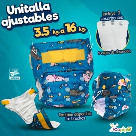Pañales Ecopipo Unitalla G4 - Paquete 10 Con Bambú                                                                                                    