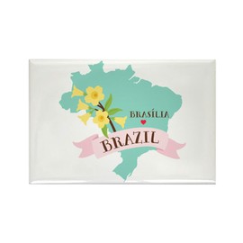CafePress Brasilia Magnets Rectangle Magnet, 3"x2" Refrigerator Magnet