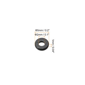 PATIKIL M2 Nylon Flat Washer, 150 Pack 2mm ID 5mm OD 1mm Thick Sealing Spacer Gasket Ring for Faucet Pipe Water Hose Fastener Bolt, Black
