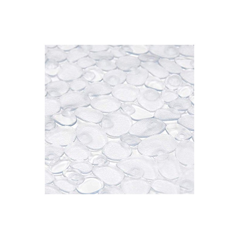 WELTRXE Non-Slip Pebbles Bath Mat with Suction Cups