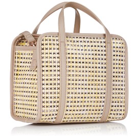 Cooco Shoulder Bag, Faux Leather Mesh Square 2-Way Mini Bag, yellow (350)