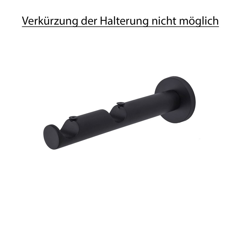 MDEKOR Wall Bracket 2-Track Black Matt P Wall Bracket with