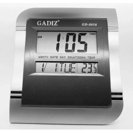Gadiz Reloj Digital Pared Escritorio 25x22cm Gadiz Temp Gris