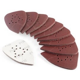 S SATC Mouse Sander Sandpaper 50PCS Mouse Sanding Pads 12 Holes Hook and Loop Sandpaper 120 Grit Detail Palm Sand Paper
