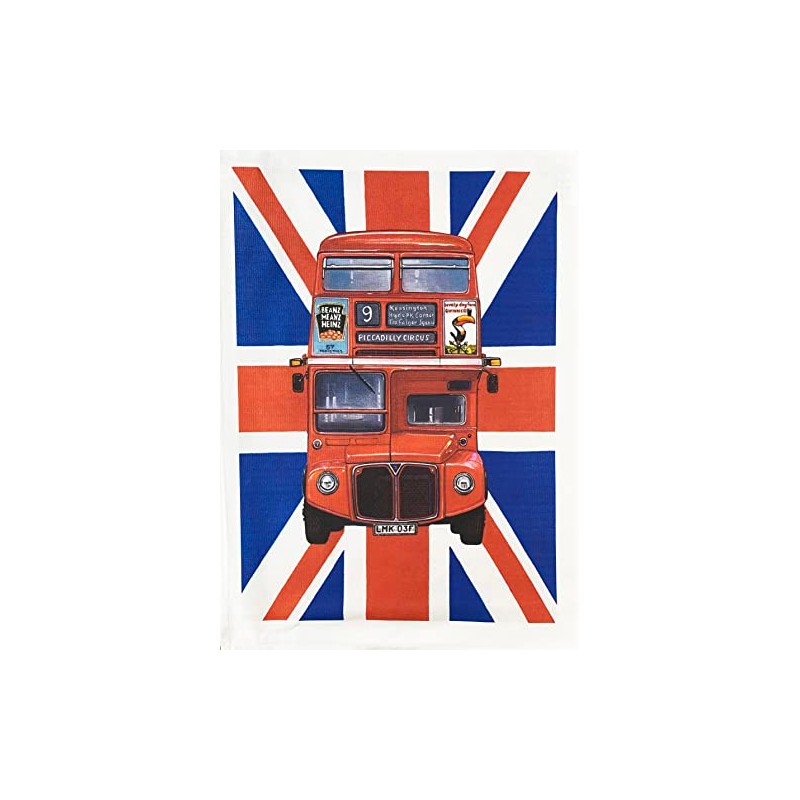 Half a Donkey London Routemaster Bus Large Cotton Tea Towel