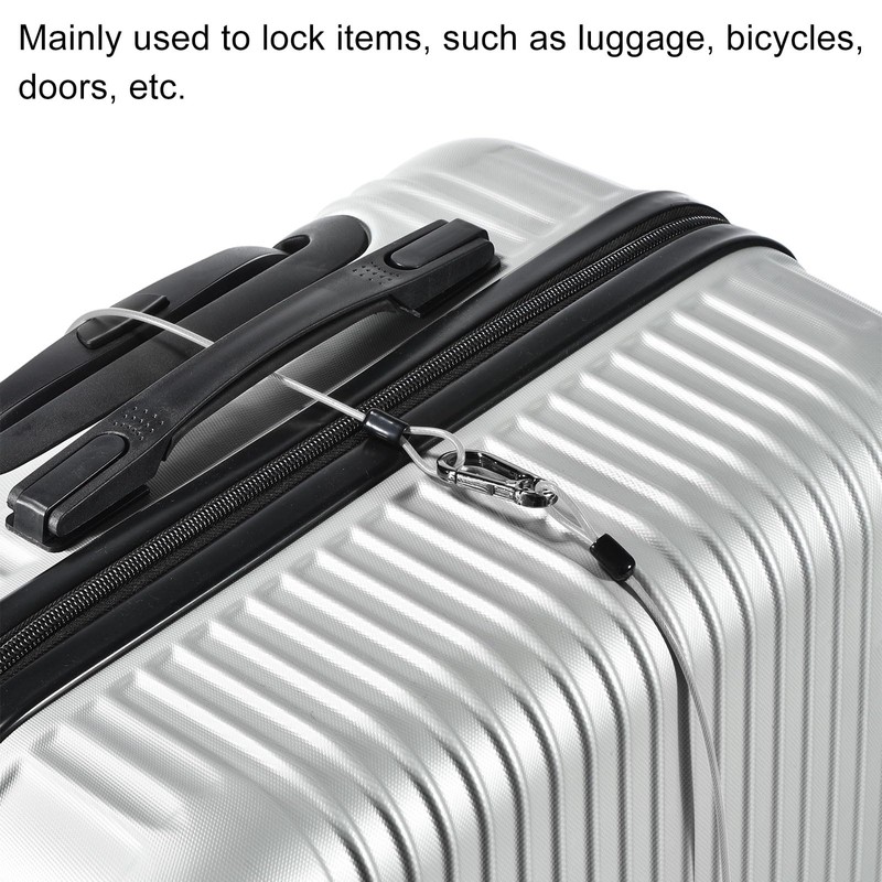PATIKIL Security Cable 2.5mm x 1.5m/5ft, 6 Pack Coated Luggage