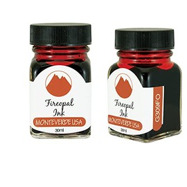 Monteverde 60ml Gemstone Fountain Pen Ink Bottle (30ml Fireopal G309FO Ink Bottle - Pack of 2)