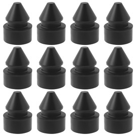 SG Store Pack of 12 Rubber Buffer for Cars Outer Diameter 9.2 mm Ridge Diameter 7.7 mm Base Thickness 5 mm Suitable for Holes with 6.35 mm Diameter Rubber Pad Insert Black