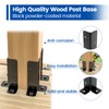 Muzata 4Pack Adjustable Post Base Brackets Fit 1.5x1.5 2x2 2x4