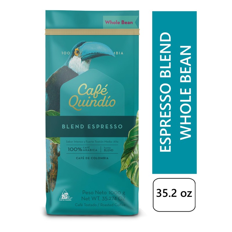 Cafe Quindio Espresso Blend - Medium/Dark Roast 100% Colombian Excelso