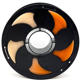 1.75mm PLA Filament Color Change by Sunlight UV Light in Brightness, Light Variation White to Orange 1kg (2.2lbs) Spool Neatly Wound 3D Printer Filament Rod Fit Most FDM