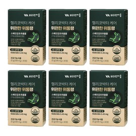 Vitamin Village Helicobacter pylori Symptoms Food Efficacy Effect Review Gastric mucosa protection Helicobacter inhibition Lipcobacter pylori 30 tablets 6 units / 헬리코박터균 증상 음식 효능 효과 후기 위점막보호 헬리코박터 억제 립코박터균 30정 6개