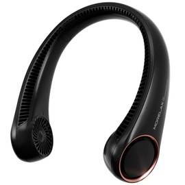 Portable Neck Fan Rechargeable, Personal Neck Cooling Fan, Hands Free Bladeless Fan, Ultra Quiet, 3 Speeds Adjustable Strong Wind, 4000 mAh Battery Operated, Gifts for Men Women Mom Dad, Small