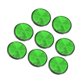 Motoforti Universal Reflectors for Driveway, Plastic, Green, 8 Pcs