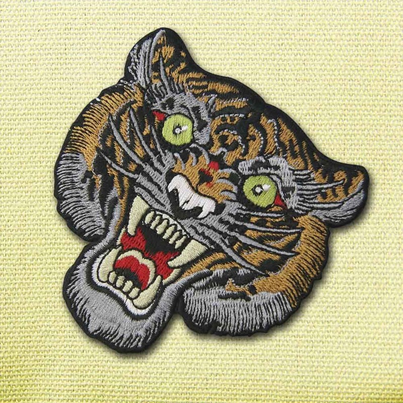The Roaring Tiger Patch Embroidered Badge Iron On Sew On