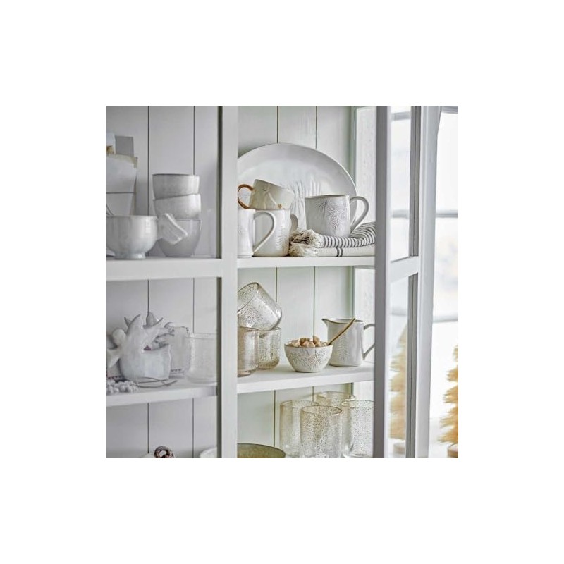 Bloomingville Bowl Winter White Natural Fir Branches Snack Bowl Ceramic