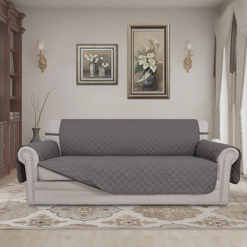 Easy-Going Reversible Couch Cover for 3 Cushion Couch Sofa Cover