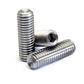 MonsterBolts - M3 x 4mm Cup Point Set Screws, DIN 916, Stainless Steel, 10 Pack