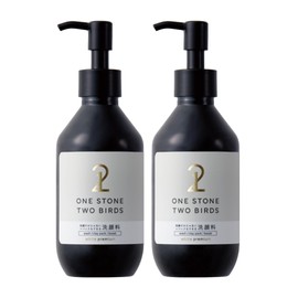 One Stone 2 Birds Not Only Face Wash + Pack Facial Cleanser, White Premium 5.3 fl oz (150 ml), Set of 2 (Foam/Foaming Facial Cleansing), Pore Cleanser, One Stone Two Birds, One Stone Touvers, Friction Free, No Whisking Required