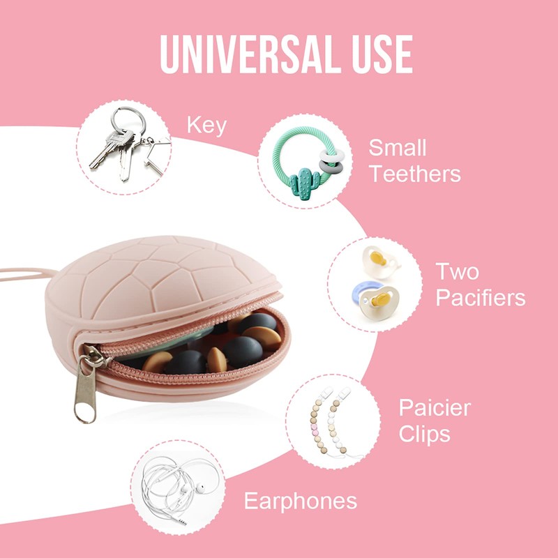 Smlpuame Juego de 4 fundas para chupete, 2 bolsas de