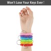 30 Pcs Wrist Keychains, Plastic Coil Bracelet Spring Spiral Keychain