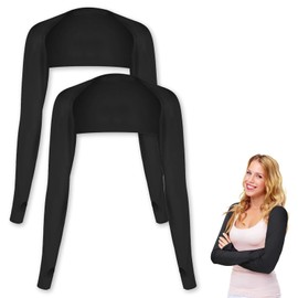 Cooling Arm Sleeves for Women - UV Protection, Breathable, Comfortable, 2-Pack, Compression Cooling Sun Sleeves, Black, Compression, Outdoor Sports, Travel, Golf, Hiking