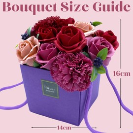 Soap Flower Bouquet,Purple Flower Garden - Mothers Day Flowers - Valentine Flowers For Her & Flower Bouquet For Your Loved Ones.