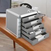 Desktop Drawer Organizer Key Lock, Document Organizer with Removable Labels,
