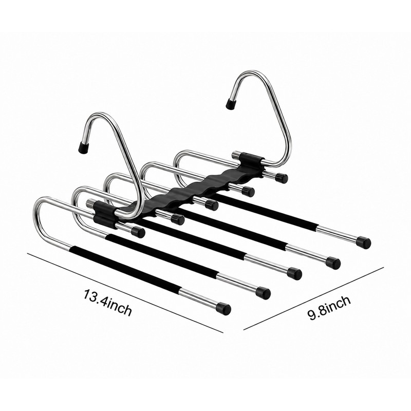 Space-Saving Pants Hangers for Closet Organization – Non-Slip Multi-Layer Rack