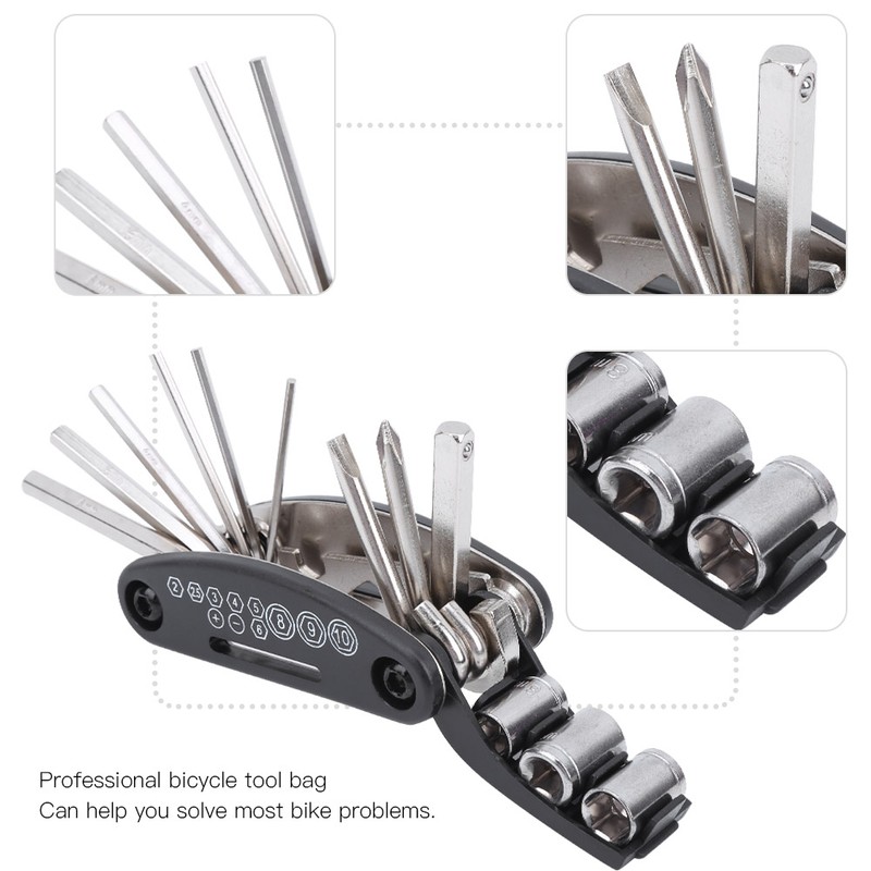 Bike Tools Kits MultiFunction Bike Tire Repairing Tool Essential Cycling