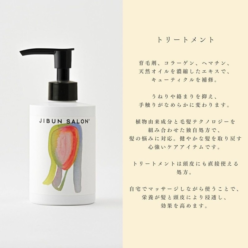 JIBUN SALON シャンプー200ml／トリートメント200ml (セット有り)【髪と頭皮のダメージケア・潤いとツヤをサポート】天然成分配合・シトラスの香り (シャンプー＆トリートメント)