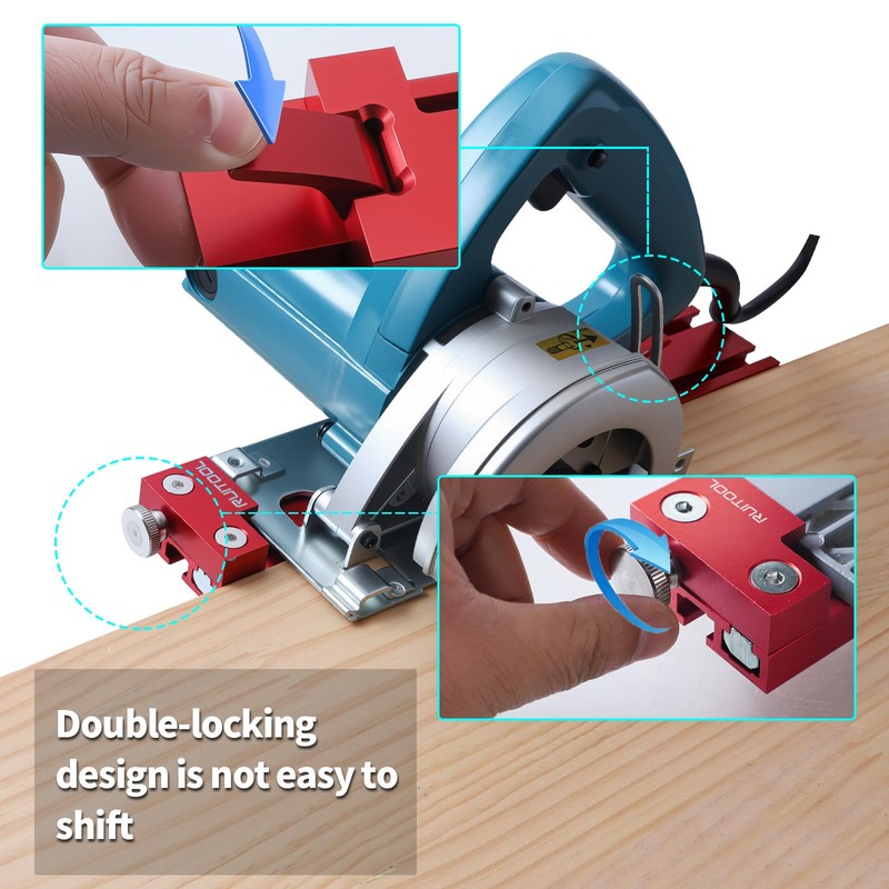 RUITOOL Circular Saw Guide Rail, Precision Aluminum Alloy Adjustable Cutting
