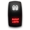 Back UP Lights - White/Red - Laser Etched Toggle Switch