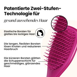 Tangle Teezer Ultimate Detangler Small - For Wet & Dry Hair - Detangling Brush for All Hair Types - Perfect Hair Brush for Kids & Travel - Raspberry Pink