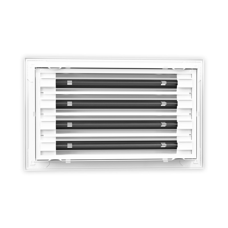 QuietCool 14x8 Modern Design AC Grille - Aluminum White -