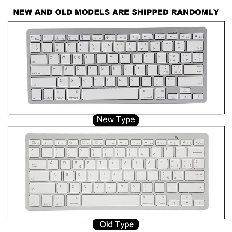 Wireless Keyboard Mini 78 Keys Ultra Thin Portable White Computer