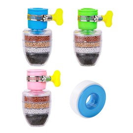 Pack of 3 Tap Filters and 1 Roll of Raw Tape, Rotable Tap, Sink Accessories, Kitchen Installation