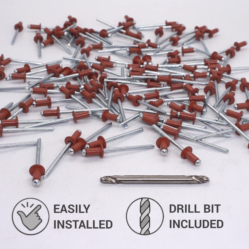 SKIR'CO Pack of 100 Blind Rivets Painted 4.0 x 8