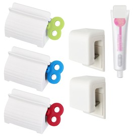 Set of 5 Toothpaste Holder Tubes Face Wash Toothpaste Wall Mounted Hanging